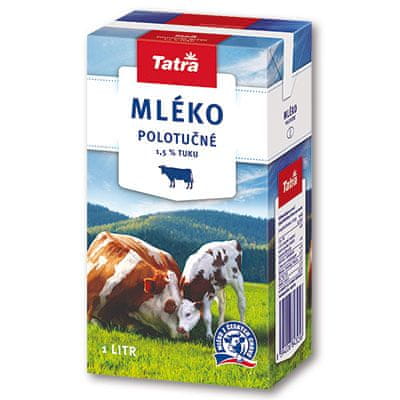 WEBHIDDENBRAND Trvanlivé mlieko Tatra - polotučné 1,5%, 1 l